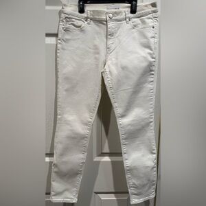 LOFT Modern Skinny White Jeans 8/29